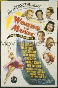 #8529 WORDS & MUSIC 1sh '49 Judy Garland