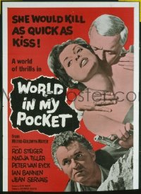 #7742 WORLD IN MY POCKET 1sh '62 bad girl! 