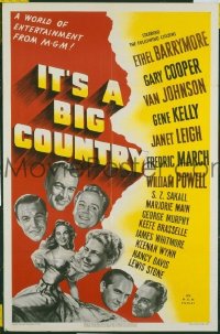 #1537 IT'S A BIG COUNTRY 1sh '51 Gary Cooper 