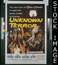 #674 UNKNOWN TERROR 1sh '57 cool image! 