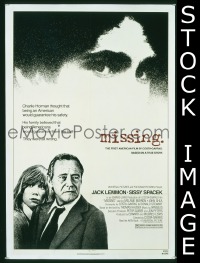 A807 MISSING one-sheet movie poster '82 Jack Lemmon, Sissy Spacek