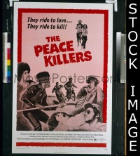 #7588 PEACE KILLERS 1sh '71 crazy bikers! 