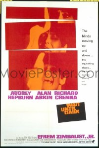 Q821 WAIT UNTIL DARK one-sheet movie poster '67 A. Hepburn