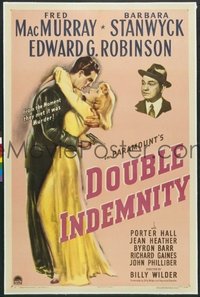 #103 DOUBLE INDEMNITY signed 1sh44 film noir!
