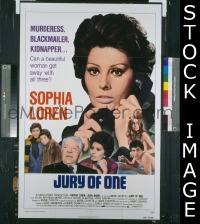 #1595 JURY OF ONE 1sh '75 Sophia Loren 