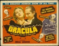 #084 DRACULA title lobby card R51 great Bela Lugosi leering image!!