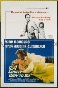 A747 LOVELY WAY TO DIE one-sheet movie poster '68 Kirk Douglas, Koscina