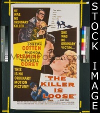 #286 KILLER IS LOOSE 1sh '56 film noir! 