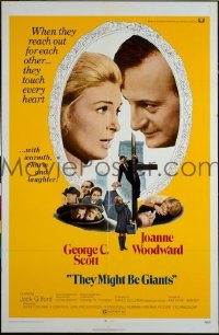 Q728 THEY MIGHT BE GIANTS one-sheet movie poster '71 George Scott