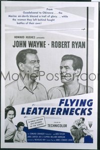 JW 255 FLYING LEATHERNECKS military one-sheet movie poster R60s John Wayne