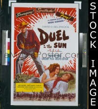 #7606 DUEL IN THE SUN 1sh R54 Jones, Peck 