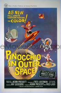 #355 PINOCCHIO IN OUTER SPACE 1sh '65 cartoon 