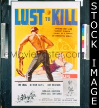 #284 LUST TO KILL 1sh '59 top bad girl image! 