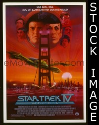 B031 STAR TREK 4 one-sheet movie poster '86 Nimoy, Shatner