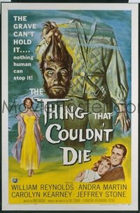 VHP7 304 THING THAT COULDN'T DIE one-sheet movie poster '58 severed head image!