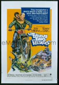 Q734 THING WITH 2 HEADS one-sheet movie poster '72 classic cheesy image!