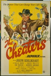 A153 CHEATERS one-sheet movie poster '45 Joseph Schildkraut