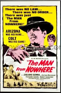A754 MAN FROM NOWHERE one-sheet movie poster '68 spaghetti!