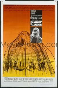 #218 PLANET OF THE APES 1sh '68 Heston 