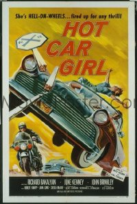 #420 HOT CAR GIRL 1sh '58 car racing 