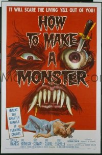 #171 HOW TO MAKE A MONSTER 1sh '58 spooky! 