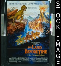 #328 LAND BEFORE TIME DS 1sh '88 Spielberg 