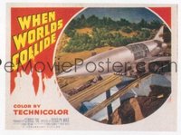 VHP7 244 WHEN WORLDS COLLIDE lobby card #1 '51 cool spaceship image!