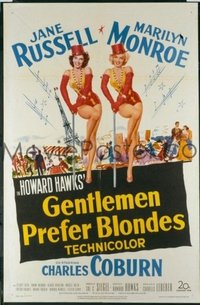 r669 GENTLEMEN PREFER BLONDES one-sheet movie poster '53 Monroe, Russell