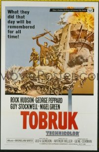 Q752 TOBRUK one-sheet movie poster '67 Rock Hudson, Peppard