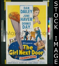 #7665 GIRL NEXT DOOR 1sh '53 Dailey, Haver