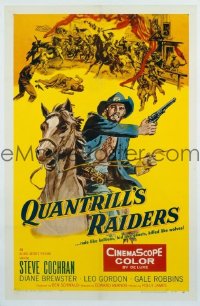 Q418 QUANTRILL'S RAIDERS one-sheet movie poster '58 Steve Cochran
