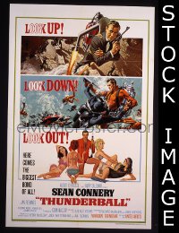 Q742 THUNDERBALL one-sheet movie poster '65 Connery as Bond