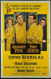P330 CAPTAIN NEWMAN MD one-sheet movie poster '64 Peck, Curtis