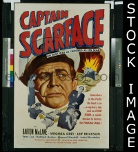 #067 CAPTAIN SCARFACE 1sh '53 atom bombs! 