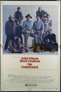 JW 318 UNDEFEATED style A one-sheet movie poster '69 John Wayne, Rock Hudson