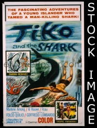 #8409 TIKO & THE SHARK 1sh '63 undersea!