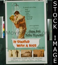 #1535 IT STARTED WITH A KISS 1sh '59 Reynolds 