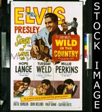 #614 WILD IN THE COUNTRY 1sh '61 Elvis, Weld 