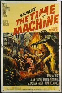 VHP7 466 TIME MACHINE one-sheet movie poster '60 classic George Pal sci-fi!