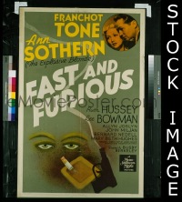 #7575 FAST & FURIOUS 1sh '39 Franchot Tone