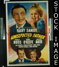 #596 UNEXPECTED FATHER 1sh '39 Baby Sandy! 