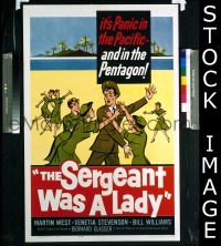 #551 SERGEANT WAS A LADY 1sh '61 good image! 