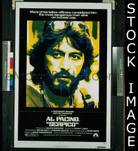 #388 SERPICO 1sh '74 Al Pacino classic! 