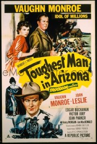 Q765 TOUGHEST MAN IN ARIZONA one-sheet movie poster '52 Vaugn Monroe