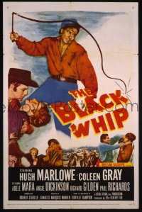 P234 BLACK WHIP one-sheet movie poster '56 Hugh Marlowe, Gray