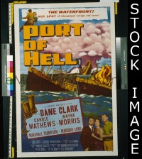 #1723 PORT OF HELL 1sh '54 Commies & A-bombs! 