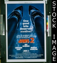 #9341 JAWS 2 1sh R80 cool shark image! 