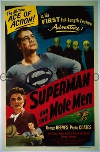 188 SUPERMAN & THE MOLE MEN linen 1sheet
