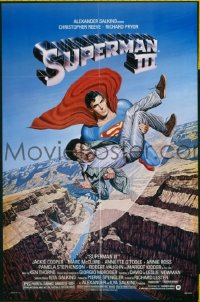 B049 SUPERMAN 3 one-sheet movie poster '83 Christopher Reeve