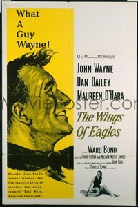 JW 278 WINGS OF EAGLES one-sheet movie poster R66 giant John Wayne image!